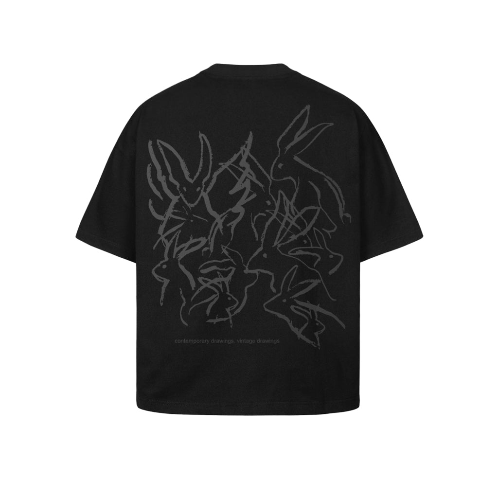 Camiseta “Neutral Vintage Drawing” Preta