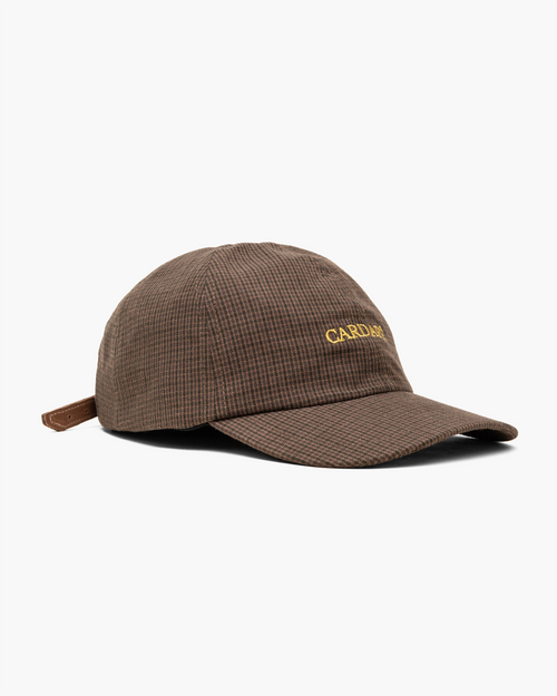 Boné Dad Hat "Xadrez" Marrom
