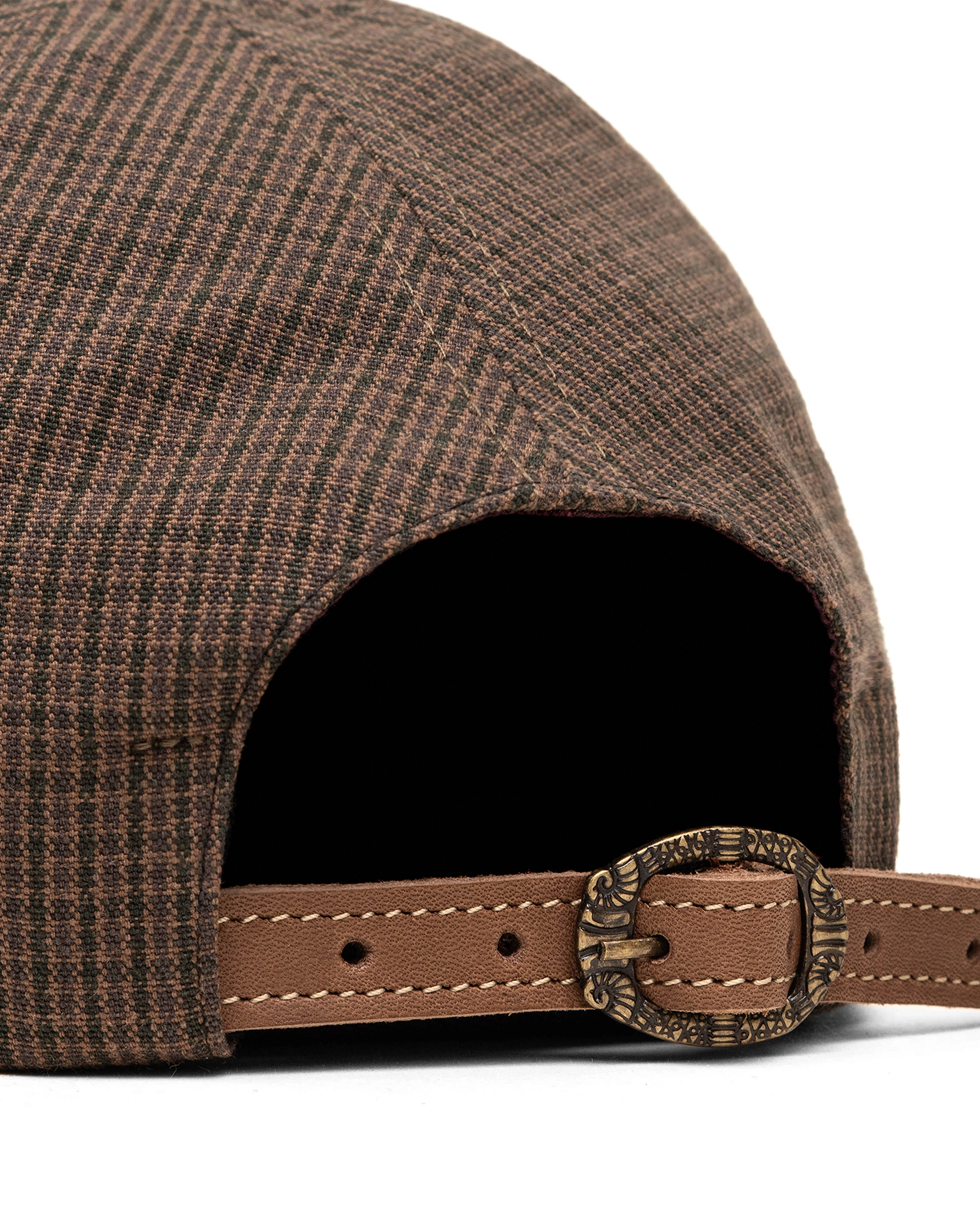 Boné Dad Hat "Xadrez" Marrom