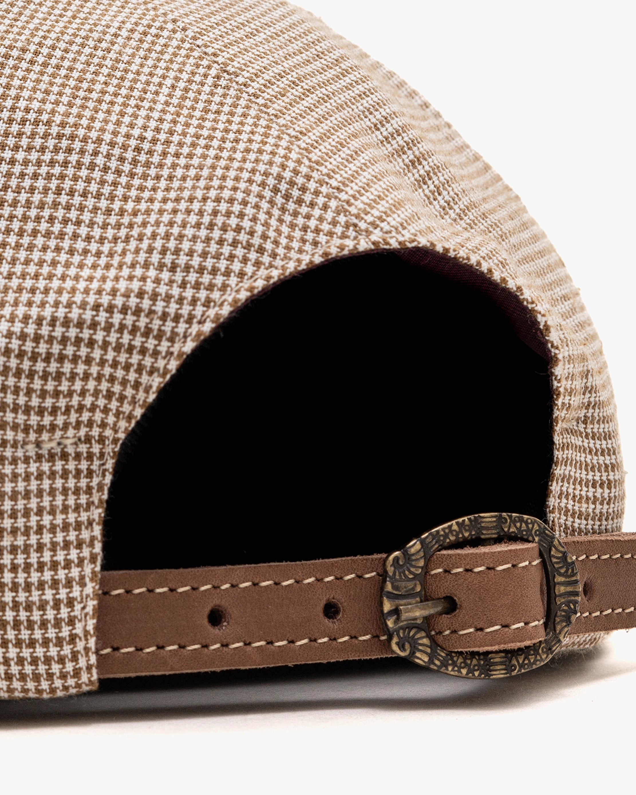 Boné Trucker "Pied Poule" Bege